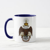 de Schotse Rite Bruin Eagle van de 33ste Graad Mok (Links)