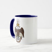 de Schotse Rite Bruin Eagle van de 33ste Graad Mok (Voorkant links)