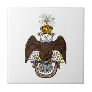 de Schotse Rite Bruin Eagle van de 33ste Graad Tegeltje