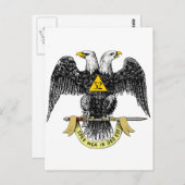 de Schotse Rite Zwart Eagle van de 32ste Graad Briefkaart (Voorkant / Achterkant)