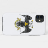 de Schotse Rite Zwart Eagle van de 32ste Graad Case-Mate iPhone Case (Achterkant (horizontaal))