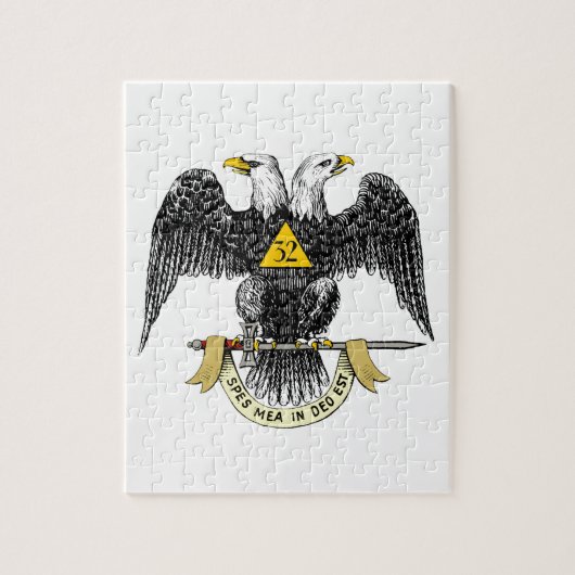 de Schotse Rite Zwart Eagle van de 32ste Graad Legpuzzel (Verticaal)