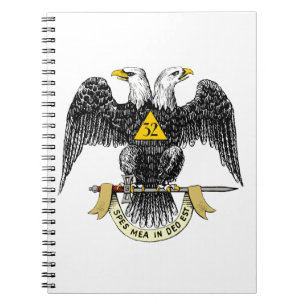 de Schotse Rite Zwart Eagle van de 32ste Graad Notitieboek