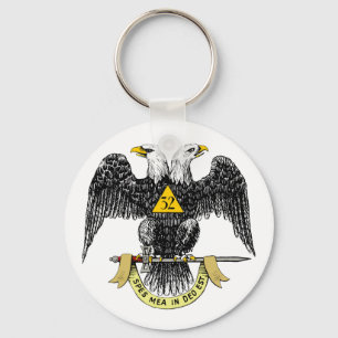 de Schotse Rite Zwart Eagle van de 32ste Graad Sleutelhanger