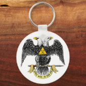 de Schotse Rite Zwart Eagle van de 32ste Graad Sleutelhanger (Voorkant)