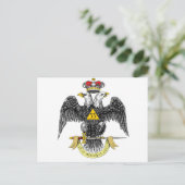 de Schotse Rite Zwart Eagle van de 33ste Graad Briefkaart (Staand voorkant)