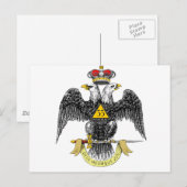 de Schotse Rite Zwart Eagle van de 33ste Graad Briefkaart (Voorkant / Achterkant)