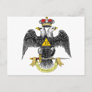 de Schotse Rite Zwart Eagle van de 33ste Graad Briefkaart
