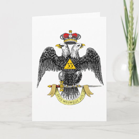 de Schotse Rite Zwart Eagle van de 33ste Graad Kaart (Voorkant)