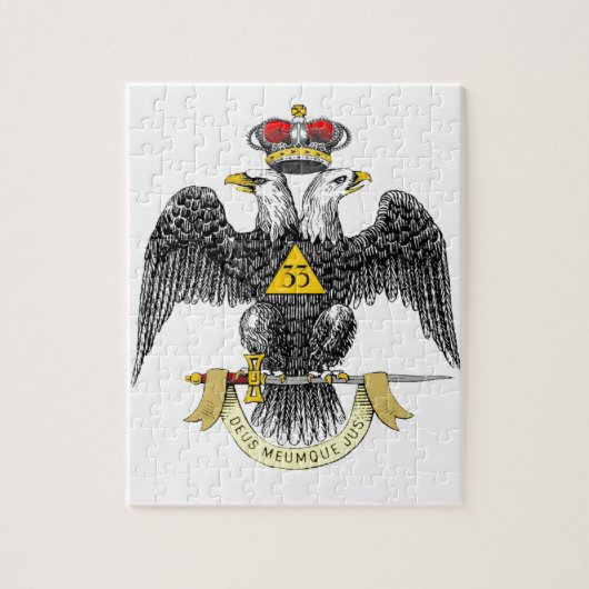 de Schotse Rite Zwart Eagle van de 33ste Graad Legpuzzel (Verticaal)