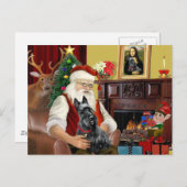 De Schotse Terriër van de Kerstman Feestdagenkaart (Voorkant / Achterkant)