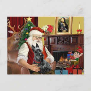 De Schotse Terriër van de Kerstman Feestdagenkaart