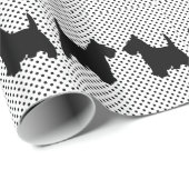 De Schotse Vrienden van Terrier op Stip Cadeaupapier (Rol Hoek)