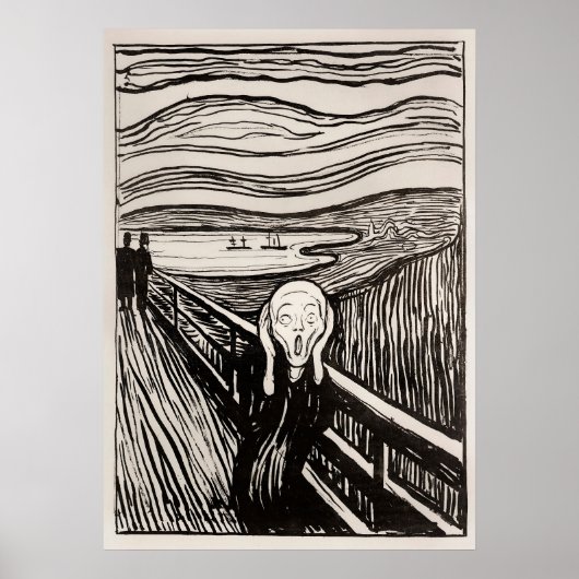 De Schreeuw (1895) door Edvard Munch Poster (Voorkant)
