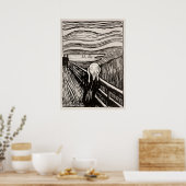 De Schreeuw (1895) door Edvard Munch Poster (Keuken)