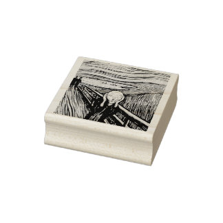 De Schreeuw (1895) Edvard Munch Houtsnede Kunst Rubberstempel