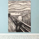 "De Schreeuw" door Edvard Munch - 1895 - Noorwegen Canvas Afdruk (Insitu (Houten vloer))