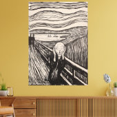 "De Schreeuw" door Edvard Munch - 1895 - Noorwegen Canvas Afdruk (Insitu (Woonkamer))