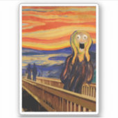 De Schreeuw - ECHT geschrokken! Sticker (Voorkant)