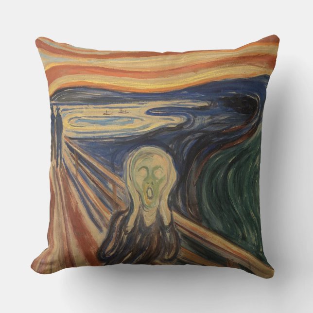 De Schreeuw Edvard Munch 1893 Kussen (Voorkant)