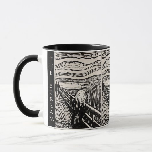 De Schreeuw – Edvard Munch – Aangepaste tekst Mok (Links)