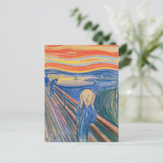 De Schreeuw | Edvard Munch Briefkaart (Staand voorkant)