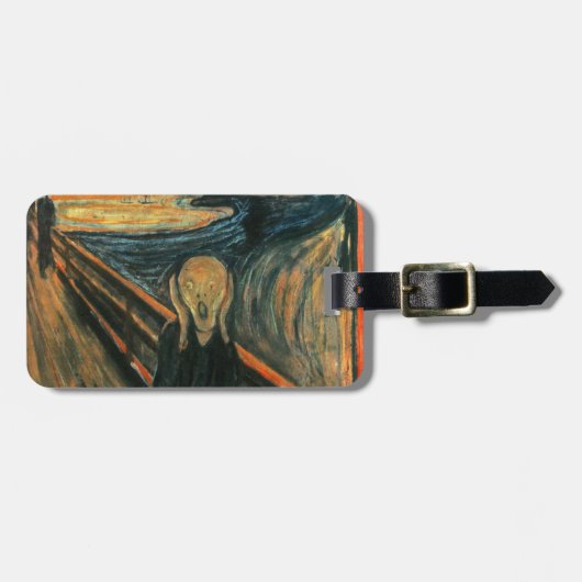 De schreeuw Edvard Munch moderne expressionistisch Bagagelabel (Voorkant horizontaal)
