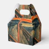 De schreeuw Edvard Munch moderne expressionistisch Bedankdoosjes (Achterkant)