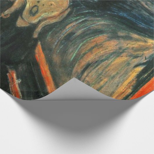 De schreeuw Edvard Munch moderne expressionistisch Cadeaupapier (Hoek)