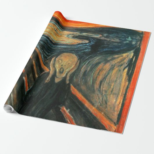 De schreeuw Edvard Munch moderne expressionistisch Cadeaupapier (Uitgerold)