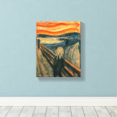 De schreeuw Edvard Munch moderne expressionistisch Canvas Afdruk (Insitu (Houten vloer))