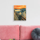 De schreeuw Edvard Munch moderne expressionistisch Canvas Afdruk (Insitu (Woonkamer))