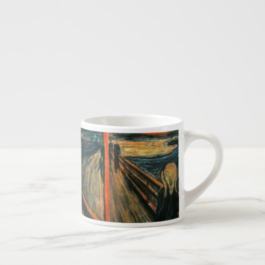 De schreeuw Edvard Munch moderne expressionistisch Espresso Kop (Rechts)