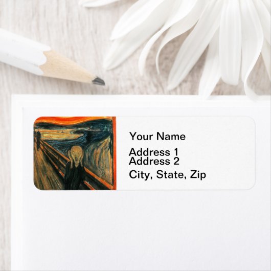 De schreeuw Edvard Munch moderne expressionistisch Etiket (Insitu)