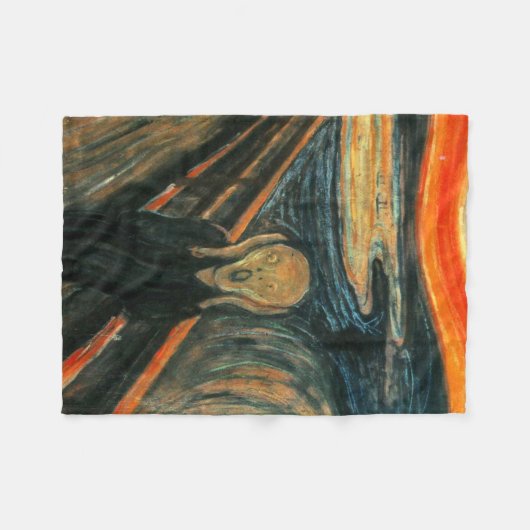 De schreeuw Edvard Munch moderne expressionistisch Fleece Deken (Voorkant (Horizontaal))
