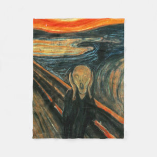 De schreeuw Edvard Munch moderne expressionistisch Fleece Deken