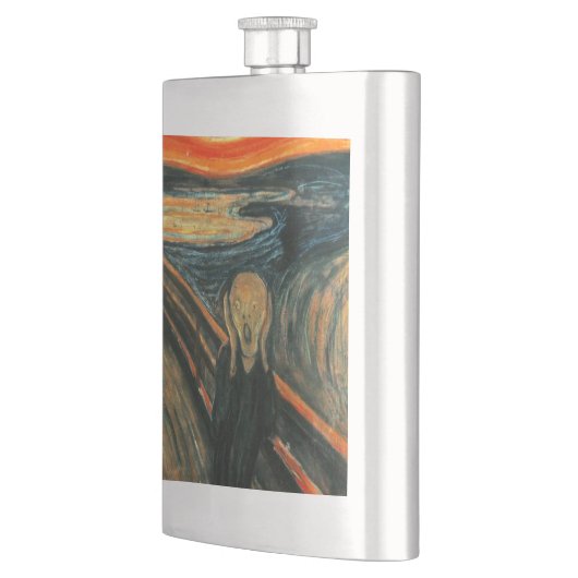 De schreeuw Edvard Munch moderne expressionistisch Heupfles (Links)