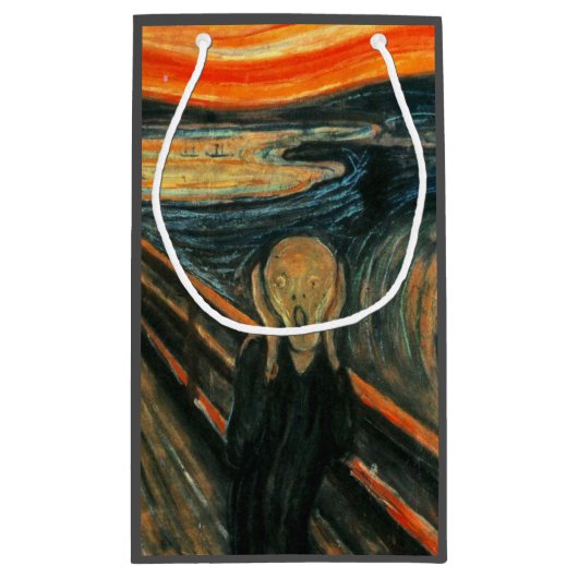 De schreeuw Edvard Munch moderne expressionistisch Klein Cadeauzakje (Achterkant)