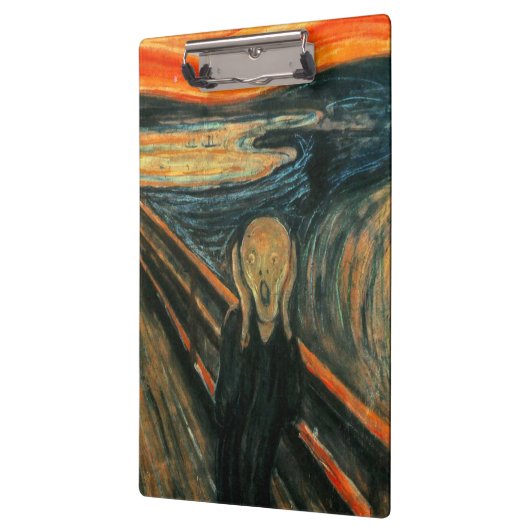 De schreeuw Edvard Munch moderne expressionistisch Klembord (Links)
