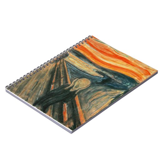 De schreeuw Edvard Munch moderne expressionistisch Notitieboek (Linkerzijde)