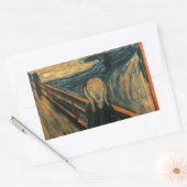 De schreeuw Edvard Munch moderne expressionistisch Rechthoekige Sticker (Envelop)