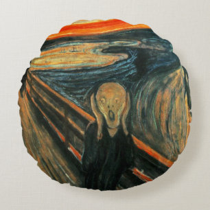 De schreeuw Edvard Munch moderne expressionistisch Rond Kussen