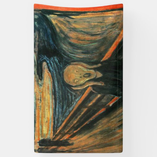 De schreeuw Edvard Munch moderne expressionistisch Spandoek (Verticaal)