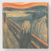 De schreeuw Edvard Munch moderne expressionistisch Stenen Onderzetter (Voorkant)