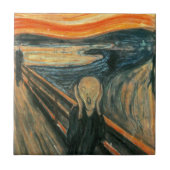 De schreeuw Edvard Munch moderne expressionistisch Tegeltje (Voorkant)