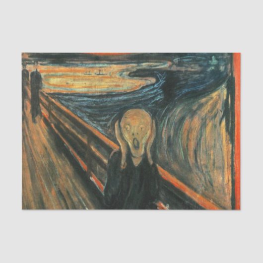 De schreeuw Edvard Munch moderne expressionistisch Tissuepapier (Voorkant)