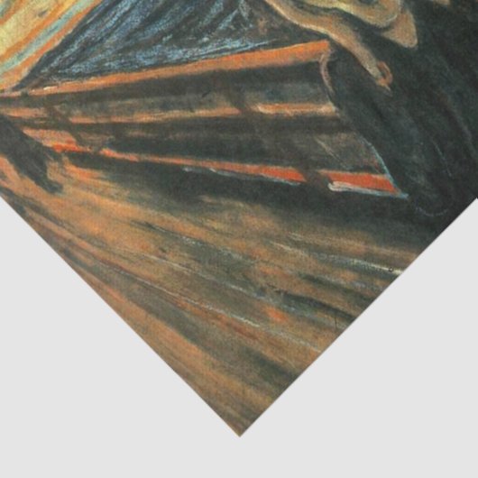 De schreeuw Edvard Munch moderne expressionistisch Tissuepapier (Detail)