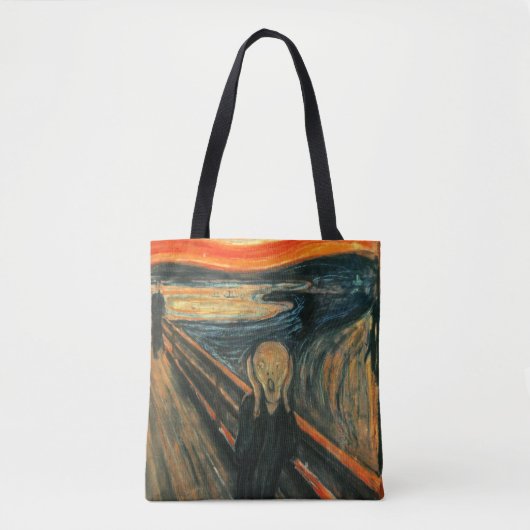 De schreeuw Edvard Munch moderne expressionistisch Tote Bag (Voorkant)