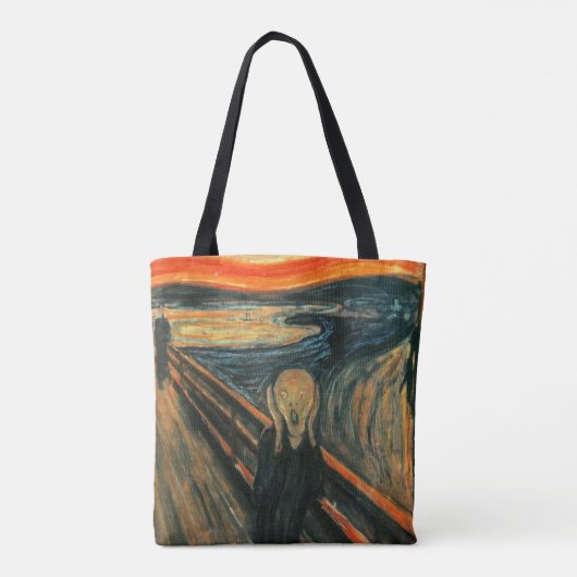 De schreeuw Edvard Munch moderne expressionistisch Tote Bag (Achterkant)