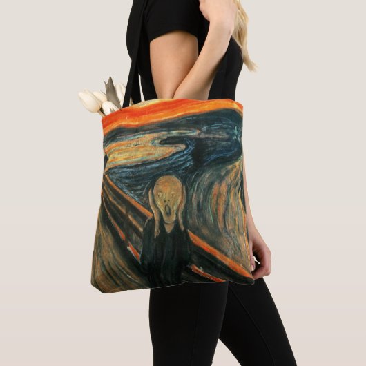 De schreeuw Edvard Munch moderne expressionistisch Tote Bag (Dichtbij)